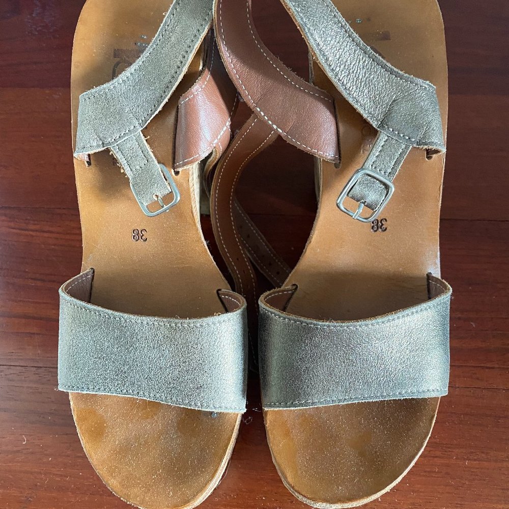 K. Jacques St. Tropez Cork Wedges
